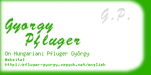 gyorgy pfluger business card